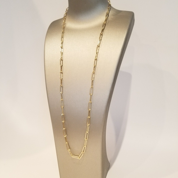 Best-Seller 14K Gold Plated Paperclip Chain NWT - Picture 2 of 7